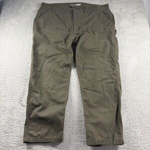 Carhartt Cargo Work Pants Mens 46x30 Relaxed Twill Utility Brown Green